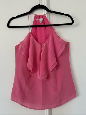 Cold Shoulder Ruffle Halter Tank Top